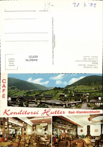 633725,Mehrbild Ak Bad Kleinkirchheim Cafe Konditorei Hutter