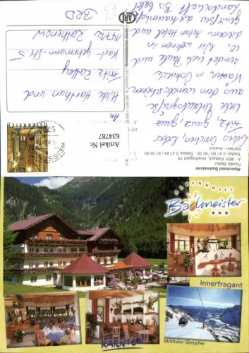634787,Mehrbild Ak Flattach Innerfragant Alpenhotel Badmeister Seilbahn Mölltaler Gletscher