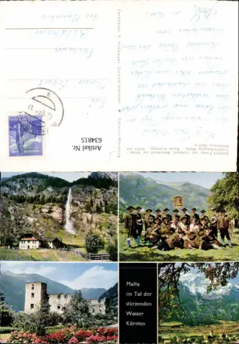 634815,Mehrbild Ak Brandstatt b. Malta Gasthof Faller m. Fallbach Ruine Kronegg Trachtenkapelle