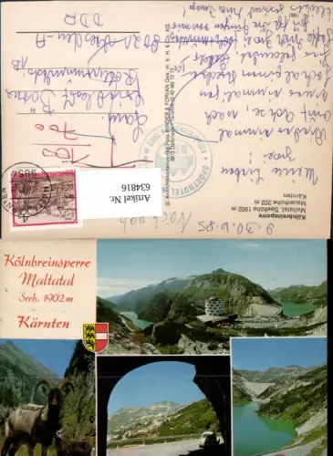634816,Mehrbild Ak Kölnbreinsperre Maltatal Talsperre Malta Kärnten