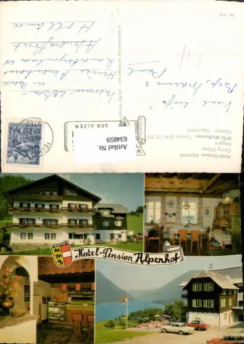 634859,Mehrbild Ak Weißensee Techendorf Kärnten Hotel Pension Alpenhof