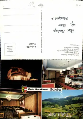 634867,Mehrbild Ak Untersagritz Großkirchheim Döllach Glocknerstraße Cafe Konditorei Schober