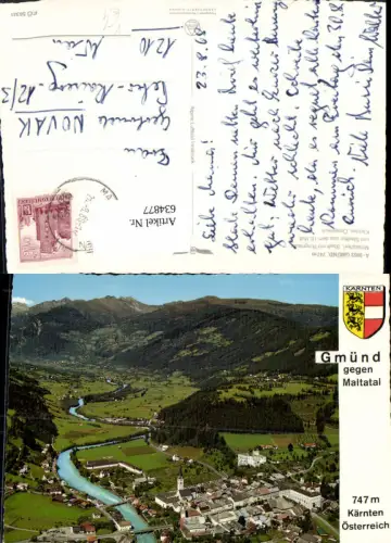 634877,Gmünd Kärnten geg. Maltatal pub Alpine Luftbild FÖ 56341