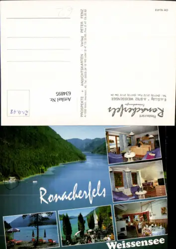 634895,Mehrbild Ak Gemeinde Weißensee Restaurant Ronacherfels Techendorf