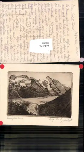 668392,Orig. Radierung Gratzek Grossglockner Heiligenblut