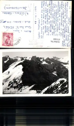 671569,Foto Ak Mallnitz Blick v. Hannoverhaus geg. Schareck Sonnblick