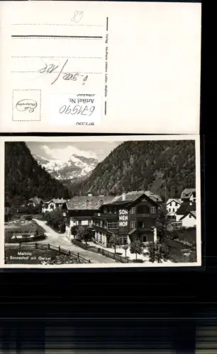 671590,Foto Ak Mallnitz Sonnenhof mit Geisel