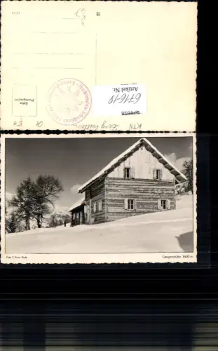 671618,Foto Ak Greifenburg Gaugenhütte i. Winter pub Z. Kunz-Ruda