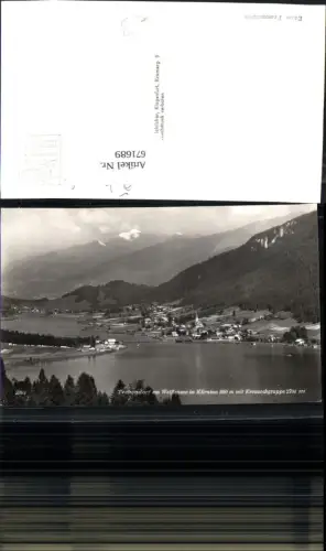 671689,Foto Ak Techendorf a. Weißensee m. Kreuzeckgruppe Weissensee