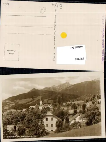 687918 Seltene AK Unterhaus bei Seeboden am Millstättersee Millstatt