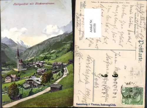 695350 Heiligenblut m. Grossglockner Hochalpenstrasse pub Leon 1729 Stp. J. Thomas sachrang