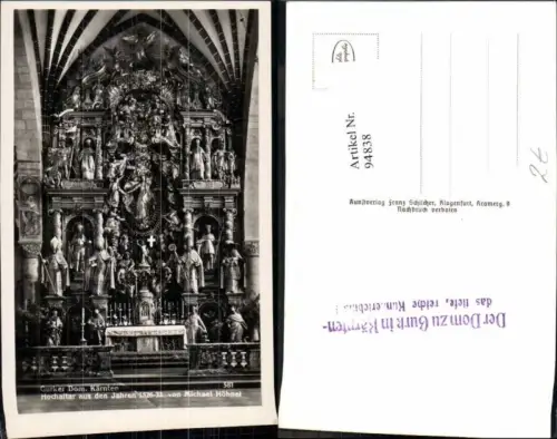 94838,Gurk in Kärnten Altar im Dom Kirche