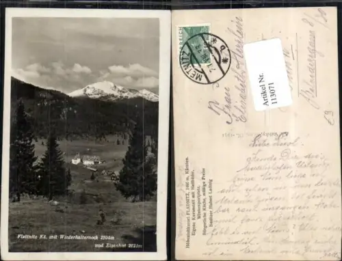 113071,Flattnitz in Kärnten m. Winterhalterstock Eisenhut Fladnitz