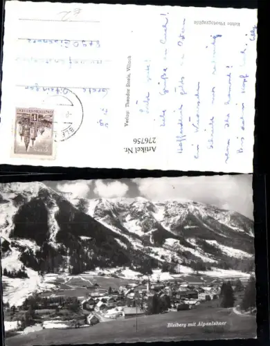 276756,Bleiberg Totale m. Alpenlahner Bergkulisse