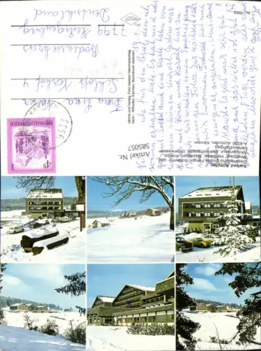585057,Mehrbild Ak Althofen Winteransichten Hotel VW Käfer