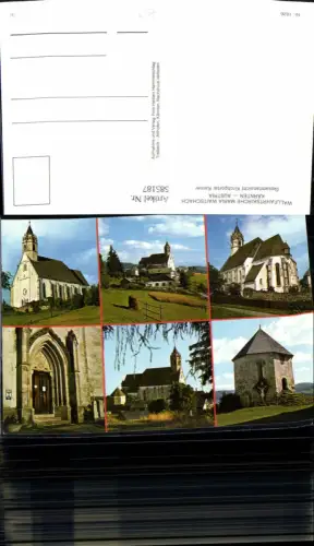 585187,Mehrbild Ak Guttaring Wallfahrtskirche Maria Waitschach Gesamtansicht Kirchportal Karner