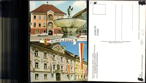 672846,Mehrbild Ak St Veit a. d. Glan Schüsserlbrunnen Rathaus