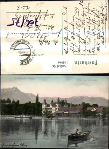 194986,Velden am Wörthersee Etablissement Wahliss Schloss Boot Ruderboot