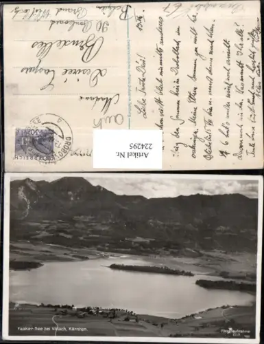 224295,Faaker-See b. Villach Totale Fliegeraufnahme 1213