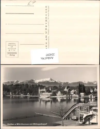 224297,Velden a. Wörthersee Teilansicht m. Mittagskogel