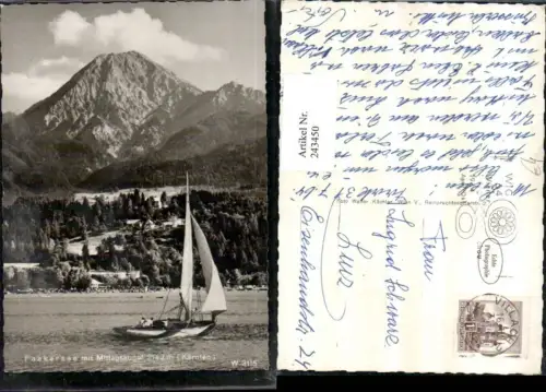 243450,Faakersee m. Mittagskogel Segelboot