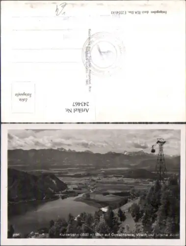243467,Kanzelbahn Seilbahn Blick auf Ossiachersee Villach u. Julische Alpen pub Franz Schilcher 2196