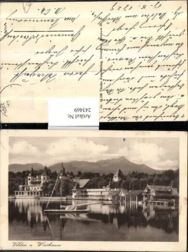 243469,Velden am Wörthersee Ansicht Schloss Segelboot