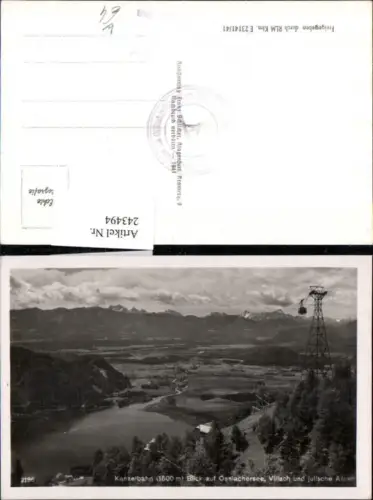 243494,Kanzelbahn Seilbahn Blick auf Ossiachersee Villach u. Julische Alpen pub Franz Schilcher 2196