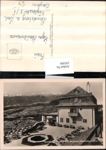 243509,Kanzelbahn Ossiachersee Berghotel Kanzelhöhe b. Treffen pub Franz Schilcher 1632