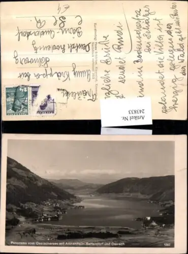 243833,Panorama v. Ossiachersee m. Annenheim Sattendorf u. Ossiach pub Franz Schilcher 1382
