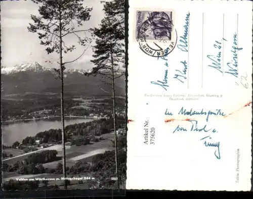 375620,Velden am Wörthersee Totale m. Mittagskogel Bergkulisse pub Franz Schilcher 3357