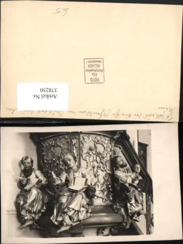 378250,Foto AK Bad Bleiberg im Gailtal Kirche Hl. Florian Kanzel Figuren Statuen Detail