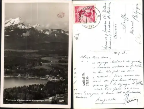 378356,Velden am Wörthersee Totale m. Mittagskogel Bergkulisse