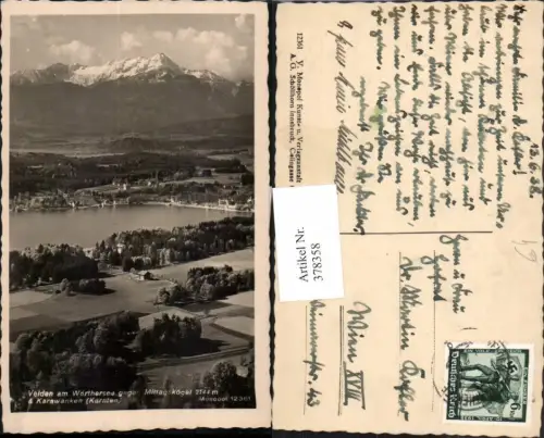 378358,Velden am Wörthersee Totale geg. Mittagskogel u. Karawanken Bergkulisse