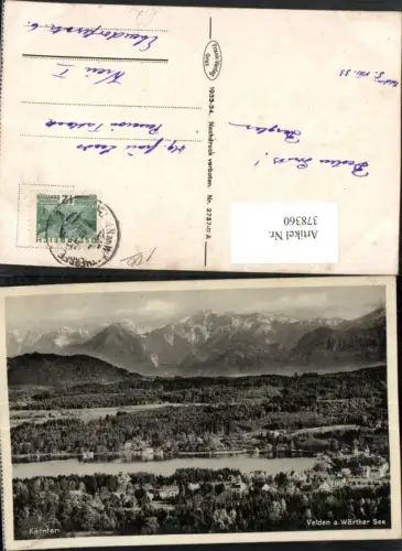 378360,Velden am Wörthersee Teilansicht Bergkulisse