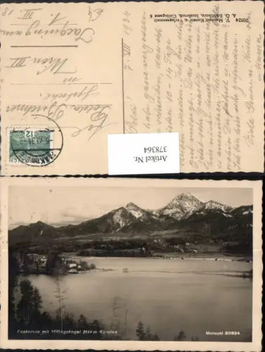 378364,Faakersee See b. Faak Villach m. Mittagskogel Bergkulisse