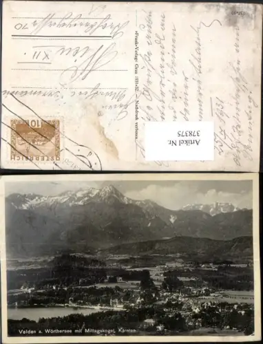 378375,Velden am Wörthersee Totale m. Mittagskogel Bergkulisse