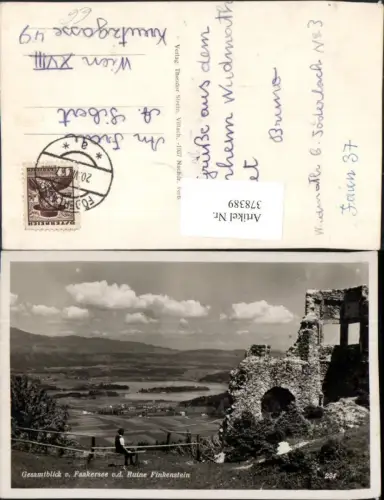 378389,Blick auf den Faakersee See b. Faak von d. Ruine Finkenstein