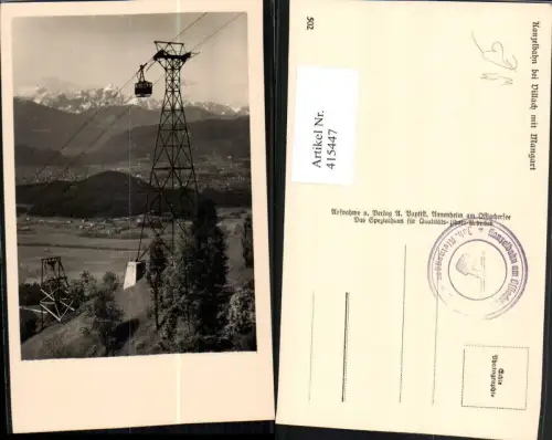 415447,Kanzelbahn Seilbahn b. Villach m. Mangart Bergkulisse