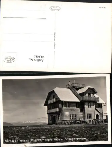 415480,Görlitzen Gerlitzen b. Treffen Stifters Gipfelhaus Berghütte