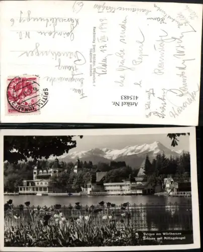 415483,Velden am Wörthersee Schloss m. Mittagskogel Bergkulisse pub Franz Schilcher 310