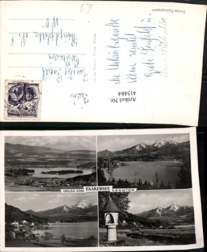 415484,Faakersee See b. Faak Bildstock Bergkulissen Mehrbildkarte