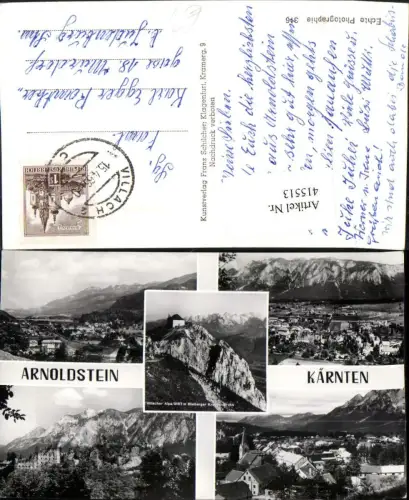 415513,Arnoldstein Totale Ruine Bergkirche Mehrbildkarte pub Franz Schilcher 316