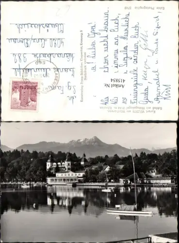 415854,Velden am Wörthersee Schloss m. Mittagskogel Bergkulisse pub Franz Schilcher 3749