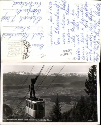 443906,Kanzelbahn Seilbahn m. Treffen m. Blick auf Villach Bergkulisse pub Franz Schilcher 1468