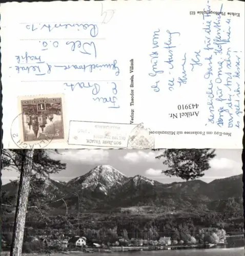 443910,Neu-Egg am Faakersee b. Faak m. Mittagskogel Bergkulisse