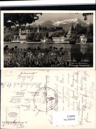 466012,Velden am Wörthersee Schloss m. Mittagskogel Bergkulisse