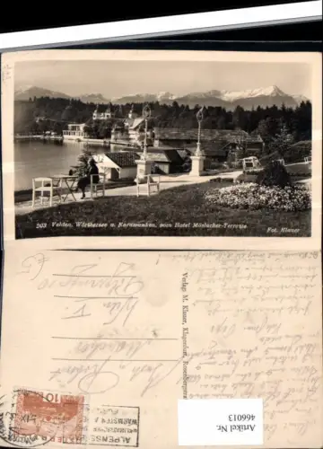 466013,Velden am Wörthersee Schloss v. Hotel Möslacher Bergkulisse