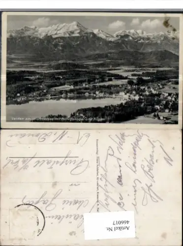 466017,Velden am Wörthersee Totale m. Mittagskogel Bergkulisse
