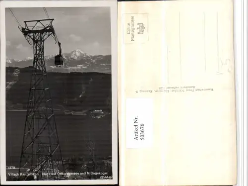 503676,Kanzelbahn Seilbahn b. Annenheim Bergkulisse pub F. Schilcher 1370